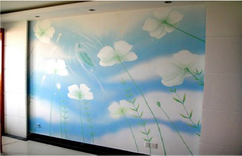 丘北画墙绘怎么画好白云的蓬松感?