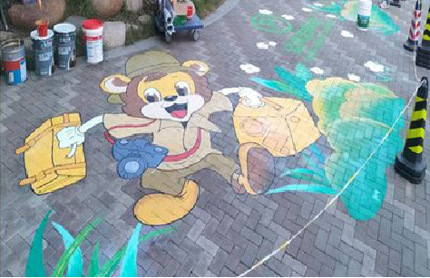 丘北夏季画地面彩绘会遇到的问题