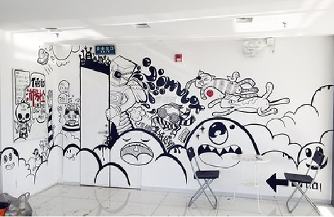 丘北手绘墙并非传统涂鸦。